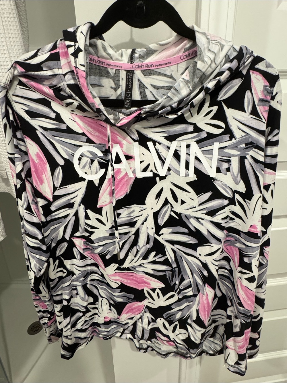 Calvin Klein Performance Pullover with Black, White & Pink Trim